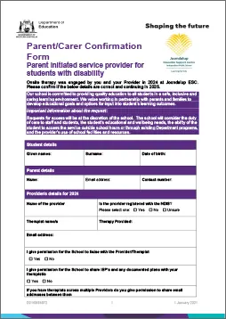 STUDENT INFORMATION JOONDALUP EDUCATION SUPPORT CENTRE