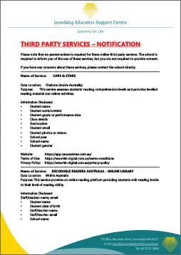 STUDENT PERMISSIONS JOONDALUP EDUCATION SUPPORT CENTRE
